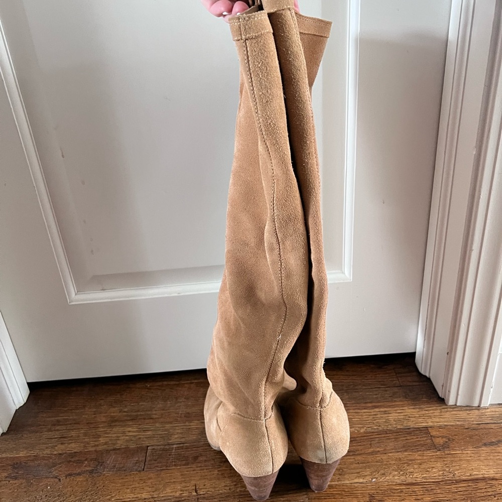 Genuine Suede Knee High Boots - Picture 3 of 7